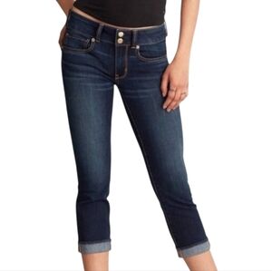 american eagle artist crop jeans dark wash size 4